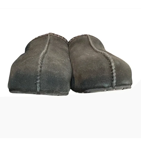 UGG Pierside Tasman Slipper Black Suede Shearling Lined Women's Size 8 Cozy Warm - Picture 4 of 8
